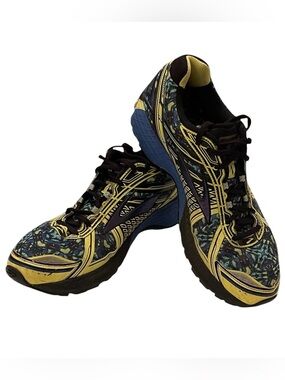 BROOKS ADRENALINE GTS MENS RUNNING SHOES LIME GREEN/BLUE SZ 11.5